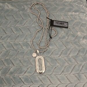 Minimalist Silver Necklace with Elegant Pendant and Delicate Chain